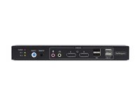 Startech 2-Port Dual-Monitor DP KVM Switch w/Video Matrix, 4K 60Hz - KVM / audio / USB switch - 2 ports - TAA Compliant