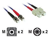 C2G 3m SC-ST 62.5/125 OM1 Duplex Multimode PVC Fiber Optic Cable - Blue - patch cable - 3 m - blue