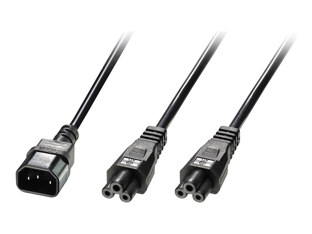 LINDY 2.5m IEC C14 to 2xIEC C5 Splitter