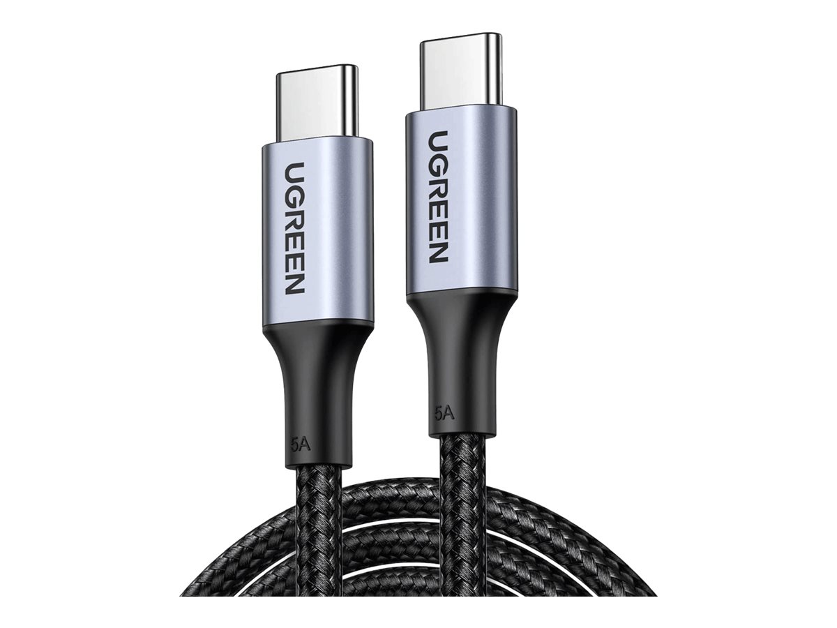 Ugreen USB-C cable 24 pin USB-C to 24 pin USB-C 3 Product shot Right-angle 79850