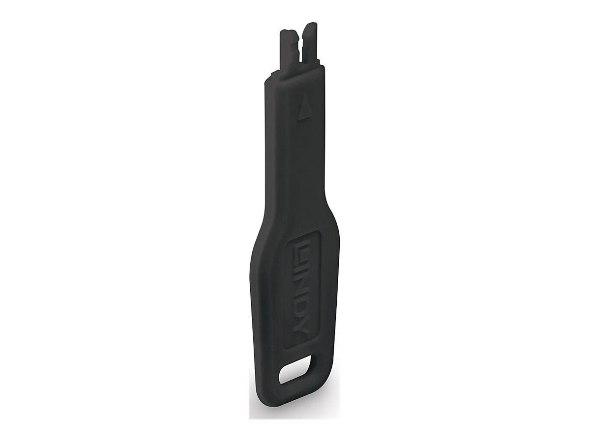 LINDY RJ45 Port Blocker, key, Black