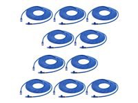 Startech 15 ft. CAT6 Ethernet Cable - 10 Pack - ETL Verified - Blue CAT6 Patch Cord - Snagless RJ45 Connectors - 24 AWG - UTP