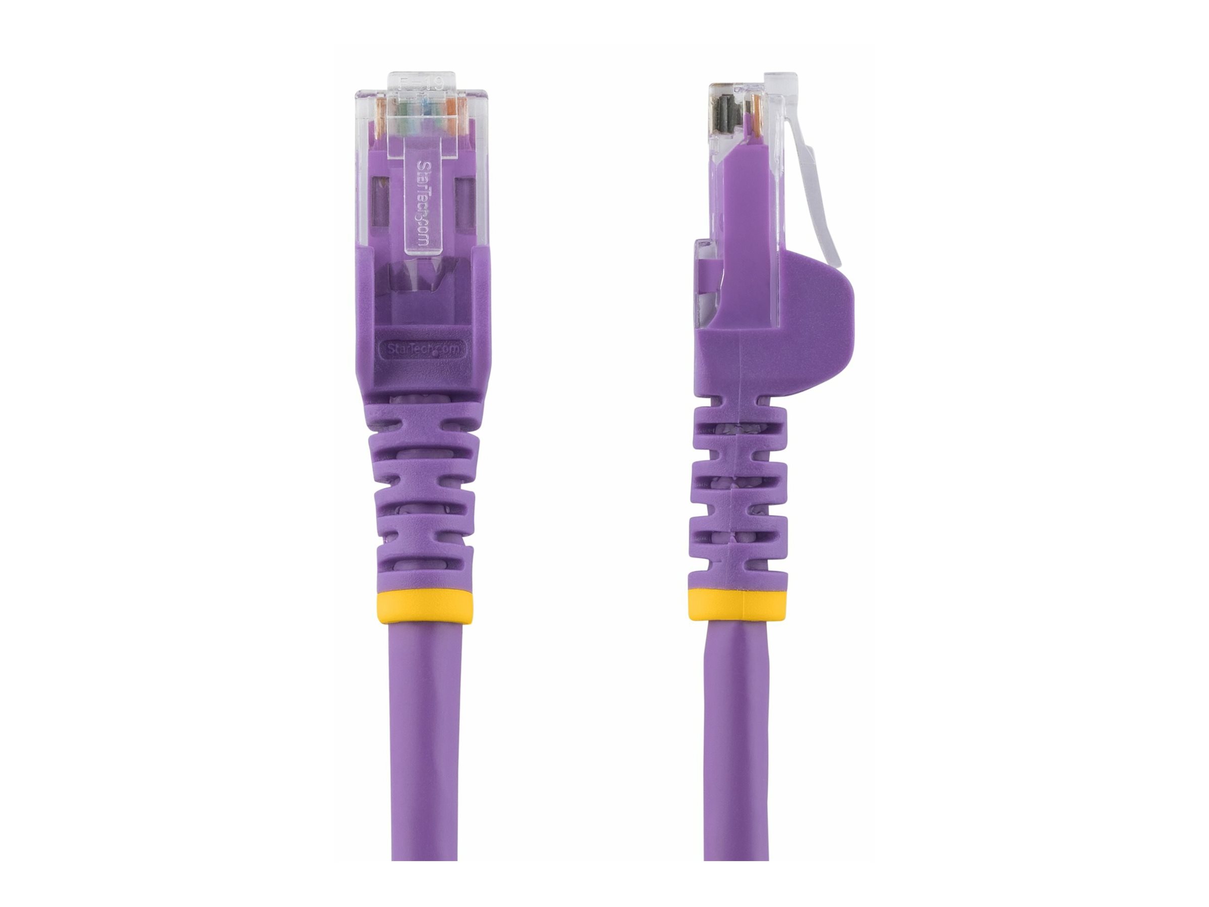 Startech 15m CAT6 Ethernet Cable, 10 Gigabit Snagless RJ45 650MHz 100W PoE Patch Cord, CAT 6 10GbE UTP Network Cable w/Strain Relief, Purple, Wiring is UL Certified/TIA - Category 6 - 24AWG (N6PATC15MPL) - patch cable - 15 m - purple