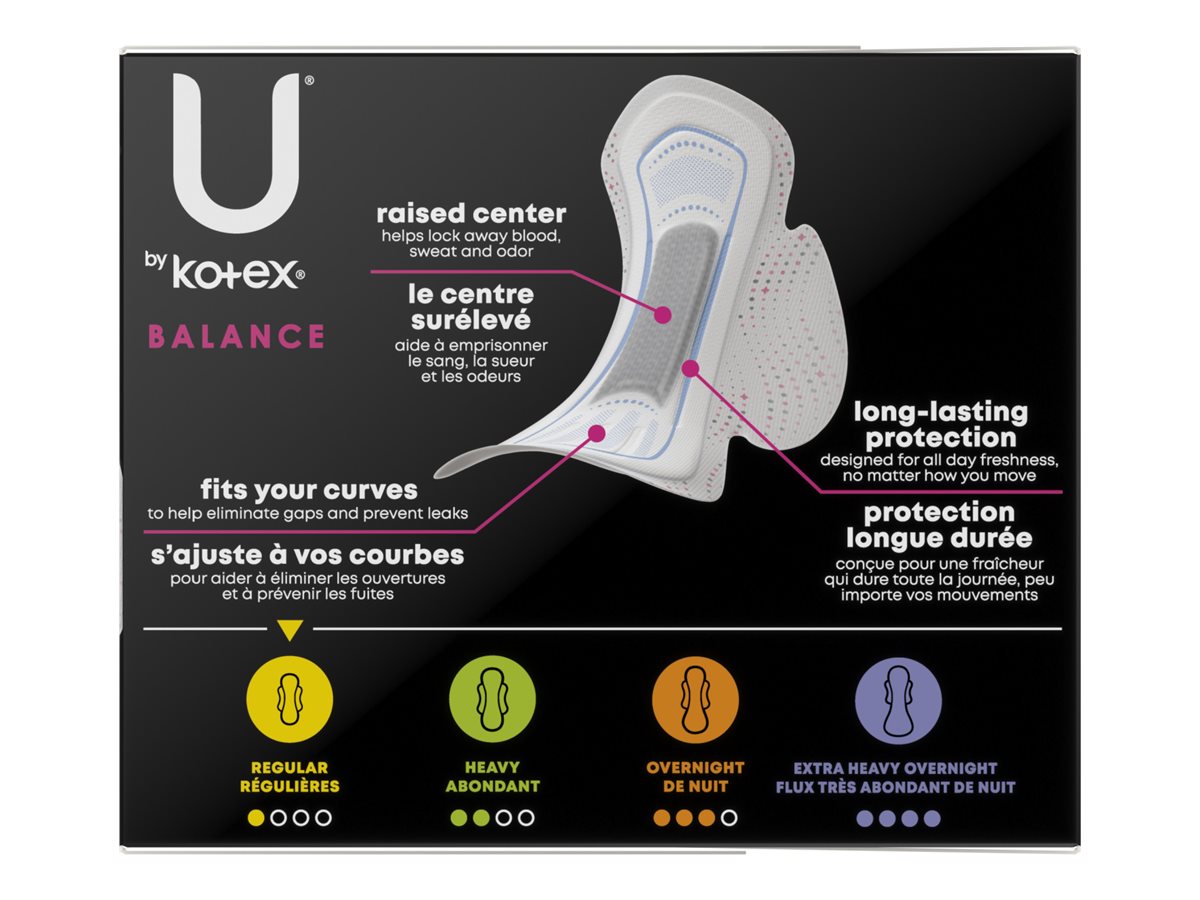 U by Kotex Balance Ultra Thin Sanitary Pad - Regular - 18 Count