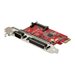 StarTech.com PCIe Card with Serial and Parallel Port, PCI Express Combo Adapter Card with 1x DB25 Parallel Port & 1x RS232 DB9 Serial Port, Expansion/Controller Card, PCIe Printer Card