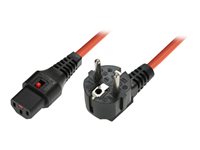 MicroConnect Strøm IEC 60320 C13 Strøm CEE 7/7 Orange 3m Strømkabel