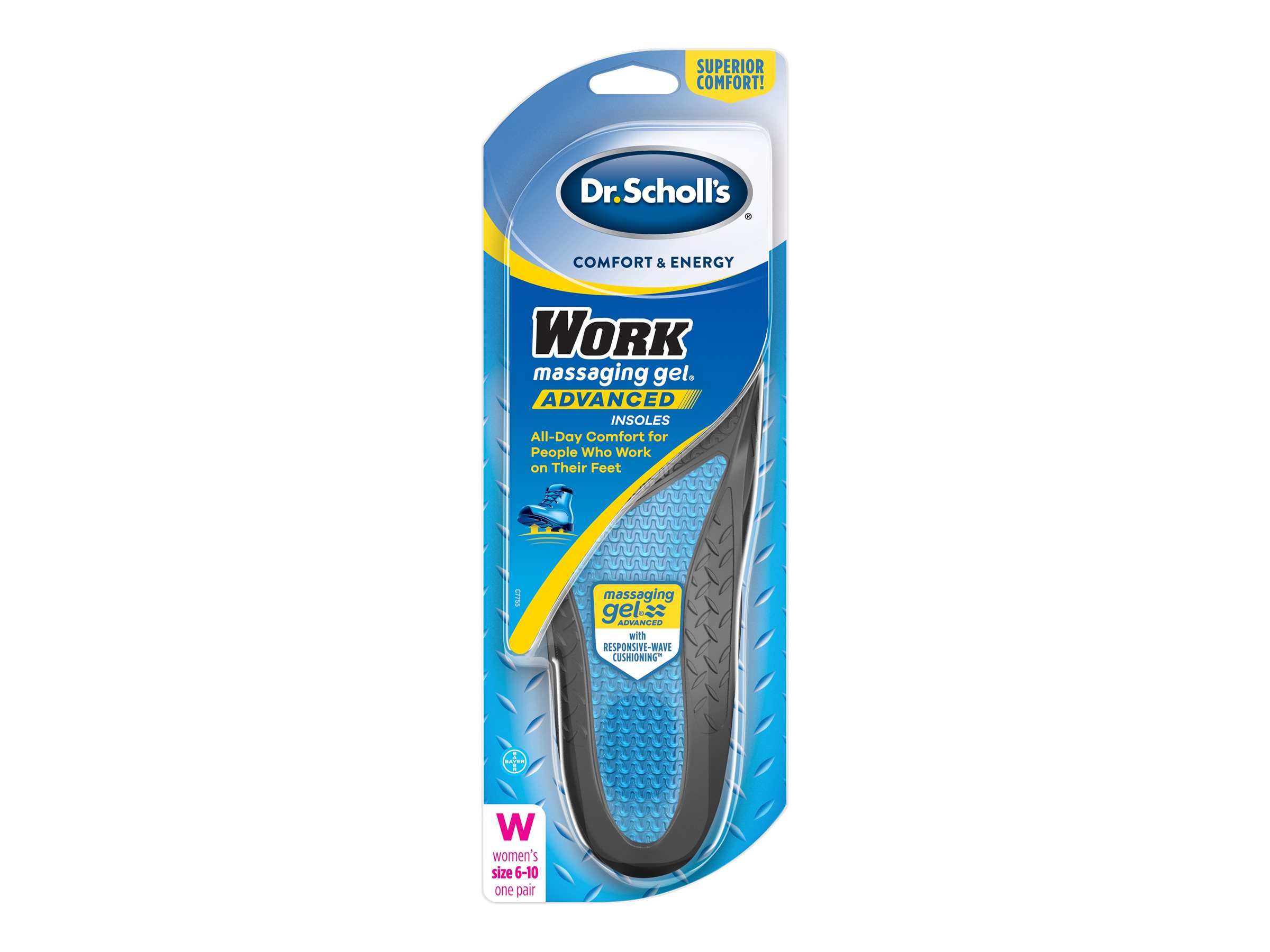 Dr. Scholl's Comfort & Energy Work Massaging Gel Advanced Insoles - Women's - 6-10