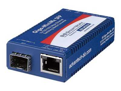 MINIMC TX/SFP, MINIATURE MEDIA CONVERTER, 1000TX, LFPT, SFP, W/ AC ADAPTER