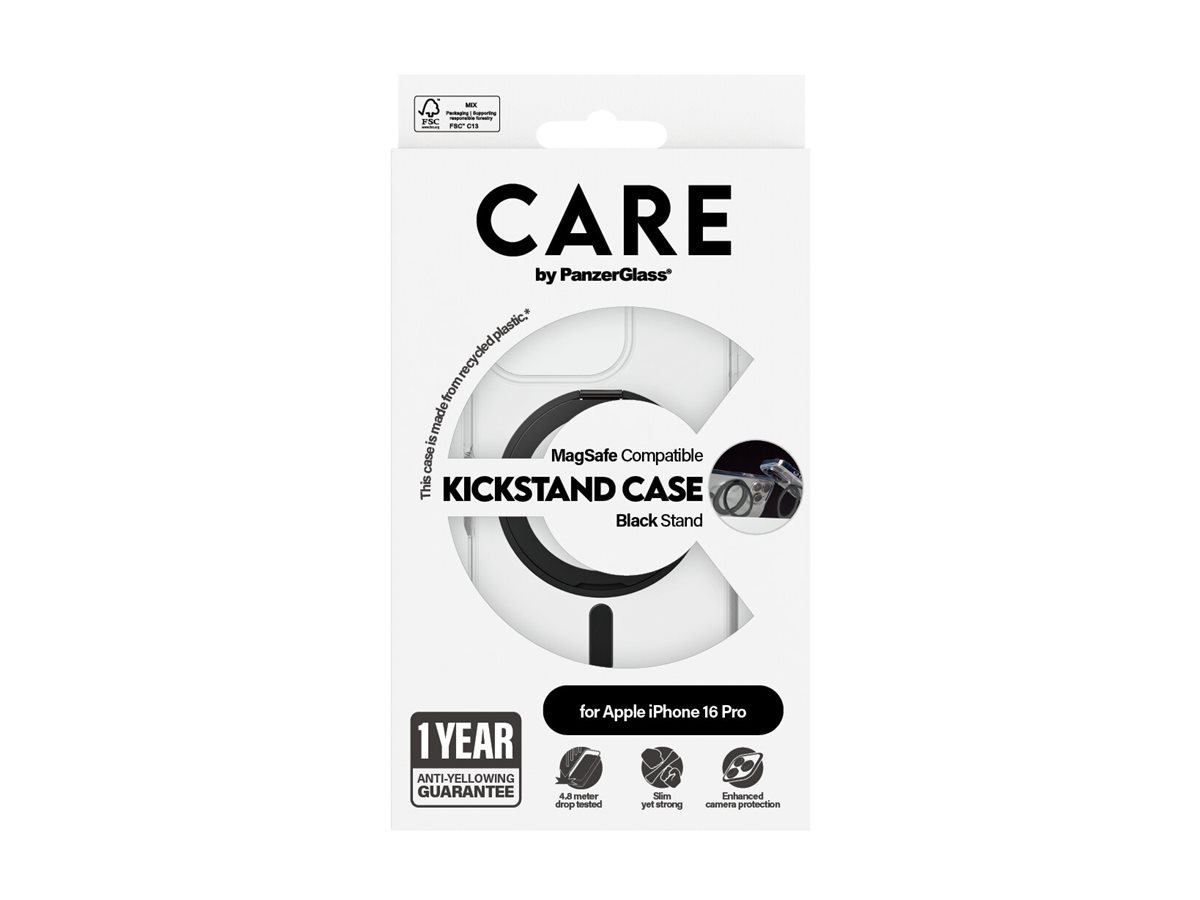PanzerGlass CARE Apple iPhone 16 Pro MagSafe KickStand čirý/černý – foto 3