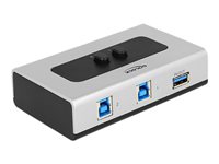 DeLock  USB 3.0 2 port manual bidirectional USB sharing switch til periferiudstyr 2 porte USB