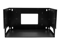 Startech 4U Open Frame Wall Mount Network Rack w/ Built in Shelf - 2-Post Adjustable Depth (12" to 18") Equipment Rack - 75.2