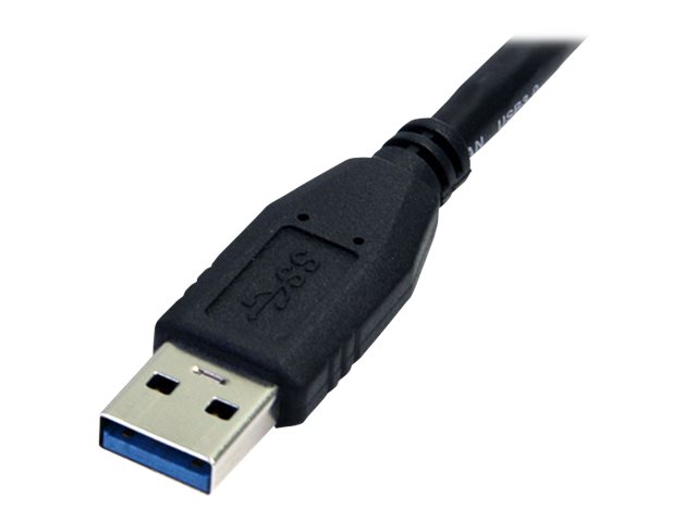 Image of StarTech.com 0.5m (1.5ft) Black SuperSpeed USB 3.0 Cable A to Micro B - USB 3.0 Micro B Cable - 1x USB 3 A (M), 1x USB 3 Micro B (M) 50cm (USB3AUB50CMB) - USB cable - Micro-USB Type B to USB Type A - 50 cm