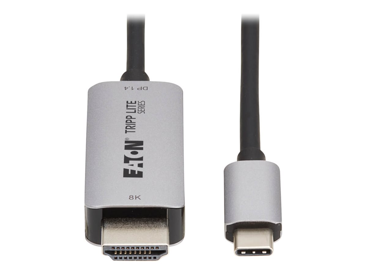 Eaton Tripp Lite Series USB-C to HDMI Active Adapter Cable M/M 8K60 Hz 4K 144Hz HDR 4:4:4 HDCP 2.3 Black 3ft