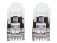 Intellinet Network Patch Cable, Cat7 Cable/Cat6A Plugs, 0.25m, White, Copper, S/FTP, LSOH / LSZH, PVC, RJ45, Gold Plated Cont