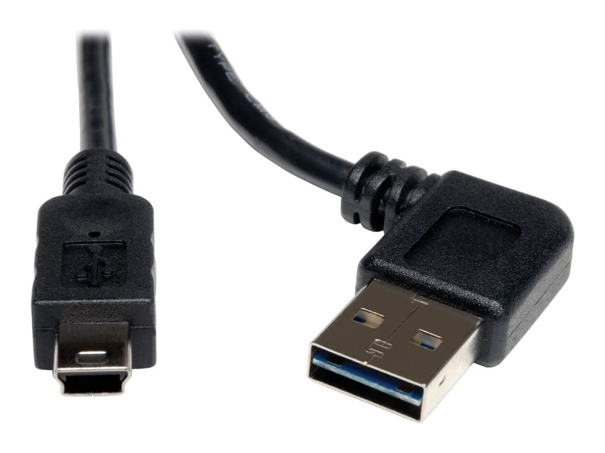 Eaton Tripp Lite Series Universal Reversible USB 2.0 Cable (Reversible Right/Left-Angle A to 5Pin Mini-B M/M), 6 ft. (1.83 m)