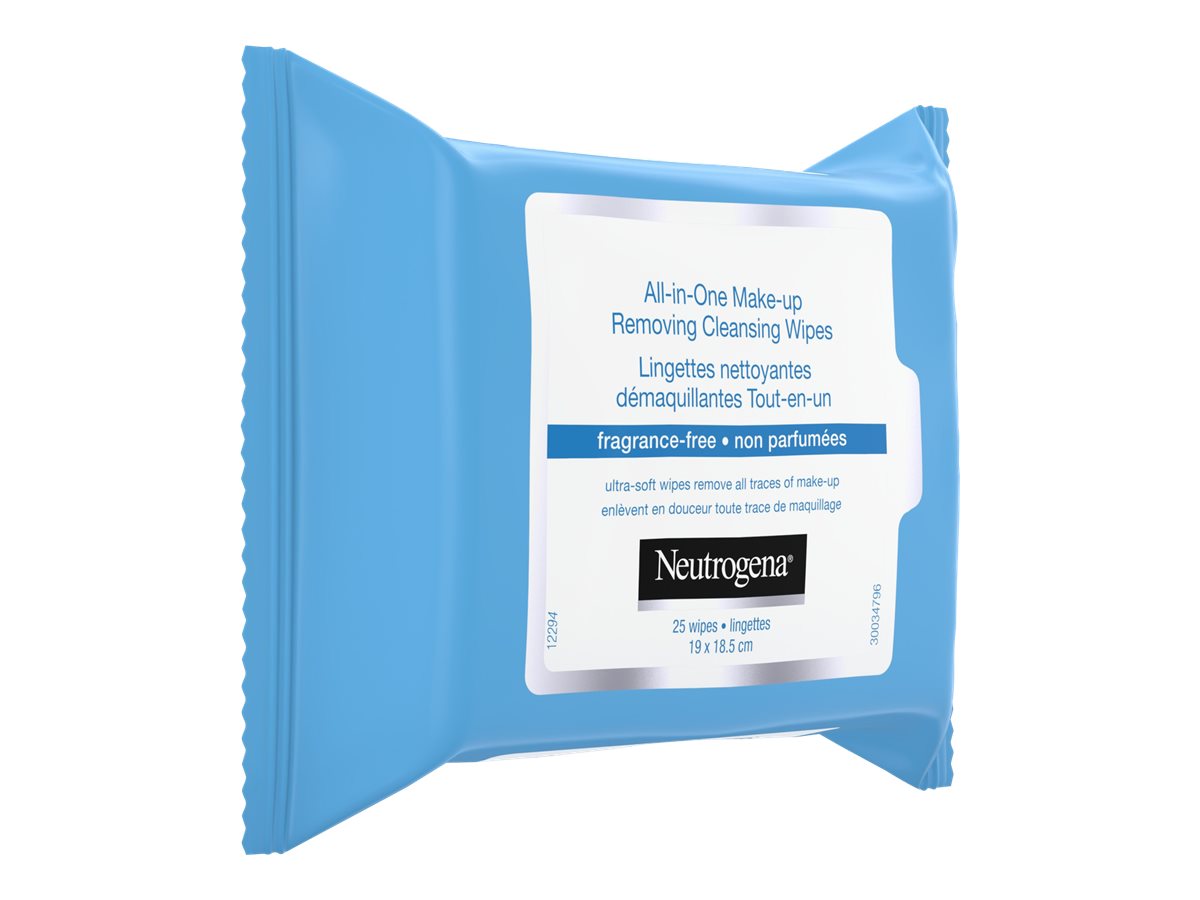 Neutrogena All-in-One Make-Up Removing Cleansing Wipes - Fragrance Free - 25s