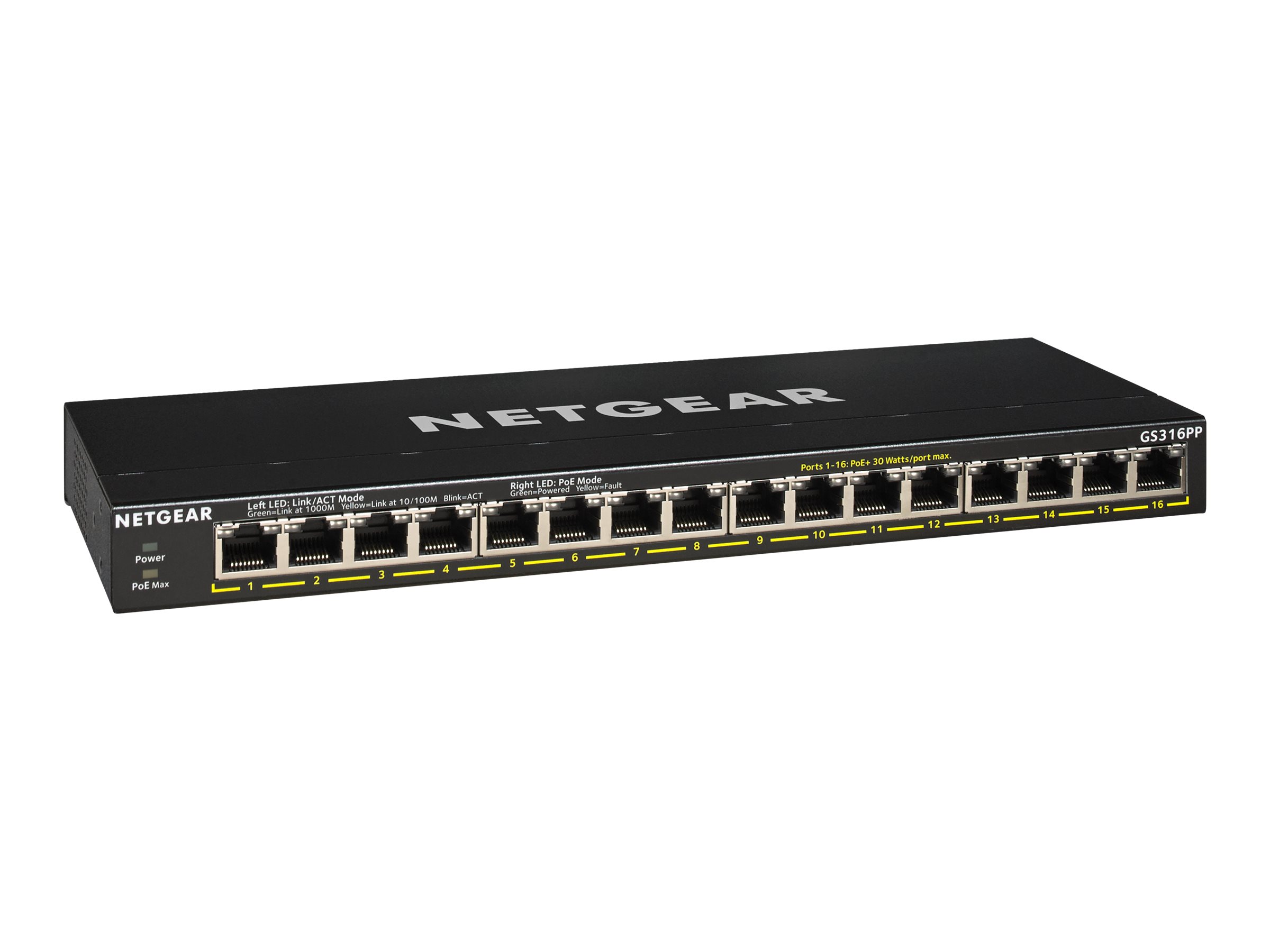 NETGEAR GS316PP, switch, 16 ports, unmanaged
