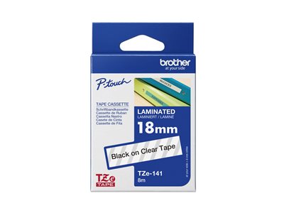 LAMINATED TAPE 18MM FOR PTS BLACK ON CLEAR