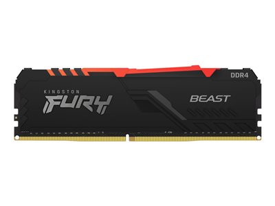 Kingston FURY Beast RGB - DDR4 - kit - 128 GB: 4 x 32 GB - DIMM 288-pin -  3600 MHz / PC4-28800 - unbuffered