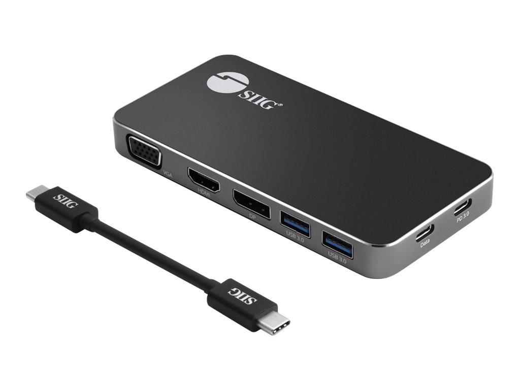 SIIG USB-C MST Video Travel Docking with PD