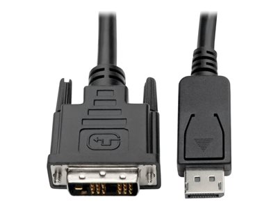 Tripp Lite DisplayPort to DVI-D Adapter Converter Cable DP w/ Latches M/M 1080p 3ft DP to DVI