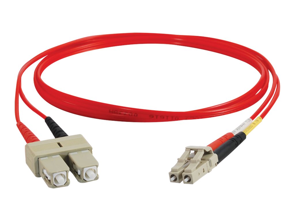 1M LC-SC 62.5/125 OM1 DPX MM FIBER-RED