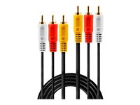 LINDY Audio Video Cable 3x phono 1m