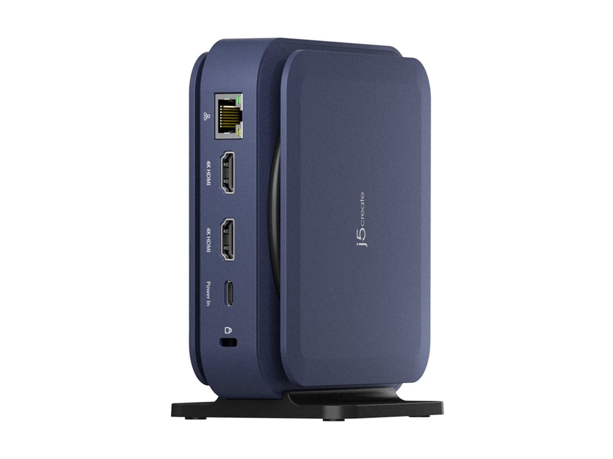 j5create JCD3196, docking station, USB-C / USB4, 2 x HDMI, 1GbE - Image 5