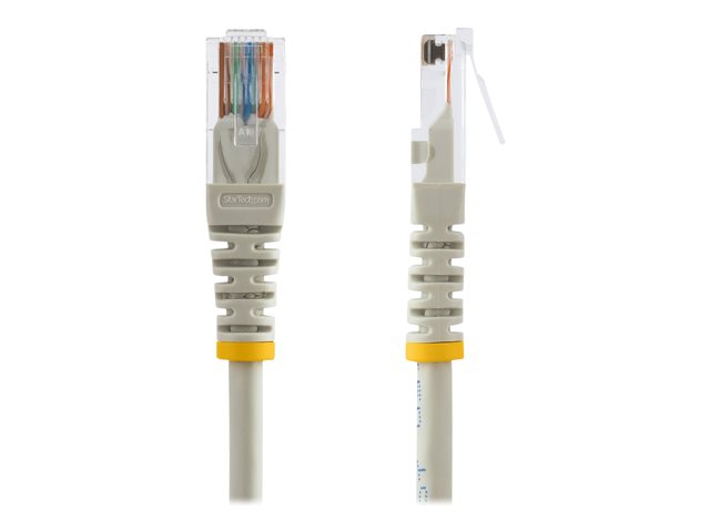 StarTech.com Cat5e Ethernet Cable - 50 ft - Gray - Patch Cable - Molded Cat5e Cable - Long Network Cable - Ethernet Cord - Cat 5e Cable - 50ft (M45PATCH50GR)