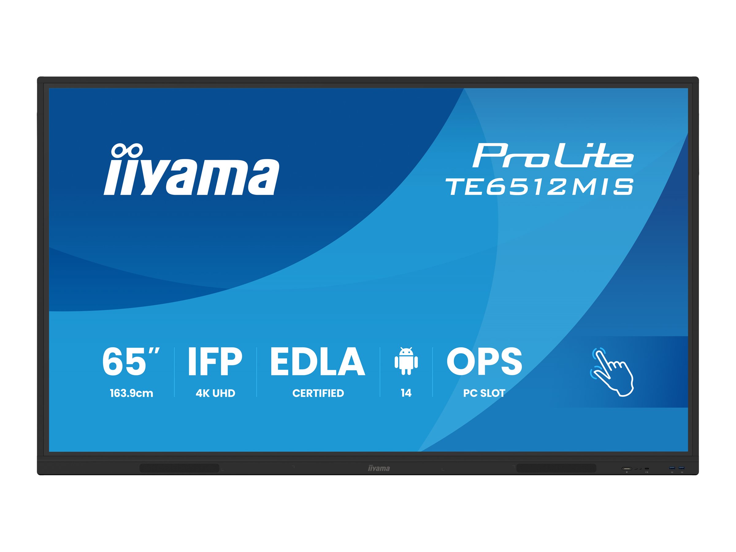 Iiyama Prolite Te6512mis B4ag 65 Class 645 Viewable Led Backlit Lcd Display 4k For Digital Signage Interactive Communication