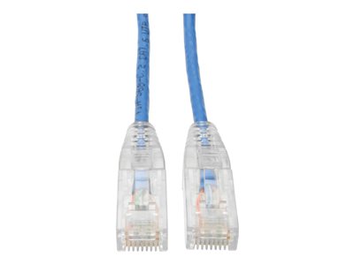 Eaton Tripp Lite Series Cat6 Gigabit Snagless Slim UTP Ethernet Cable (RJ45 M/M), PoE, Blue, 15 ft. (4.57 m)
