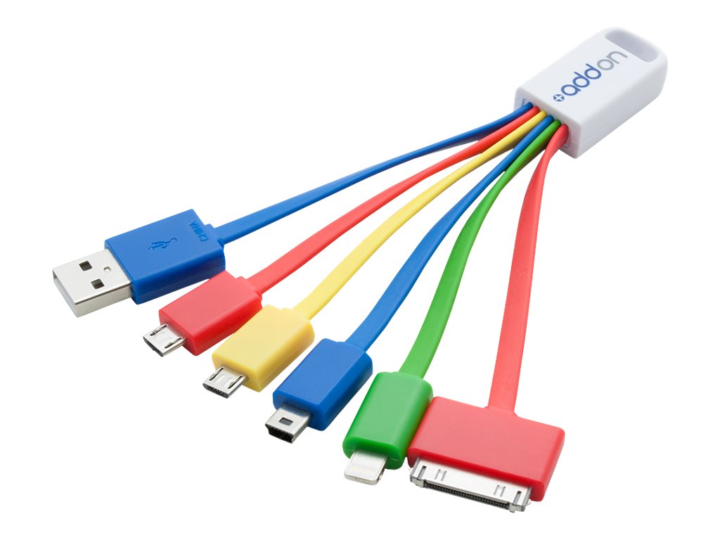 AddOn 4in USB 2.0 (A) to Various Charger