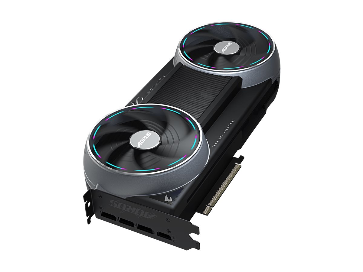 AORUS INFINITY graphics card GeForce RTX 5090 32 Product shot Left-angle 79751