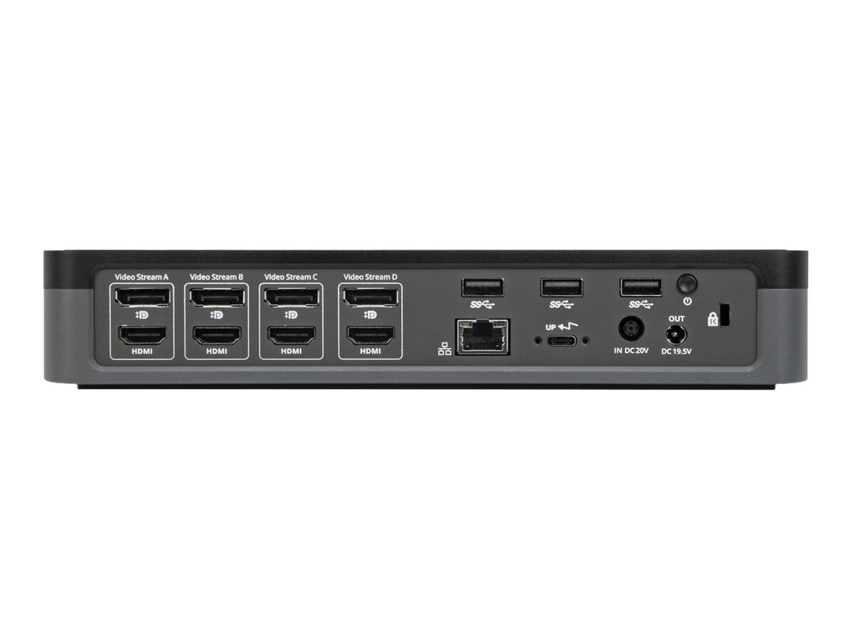 Targus USB-C Universal Quad 4K (QV4K) Docking Station with 100W Power Delivery docking station Product shot Left side 77700