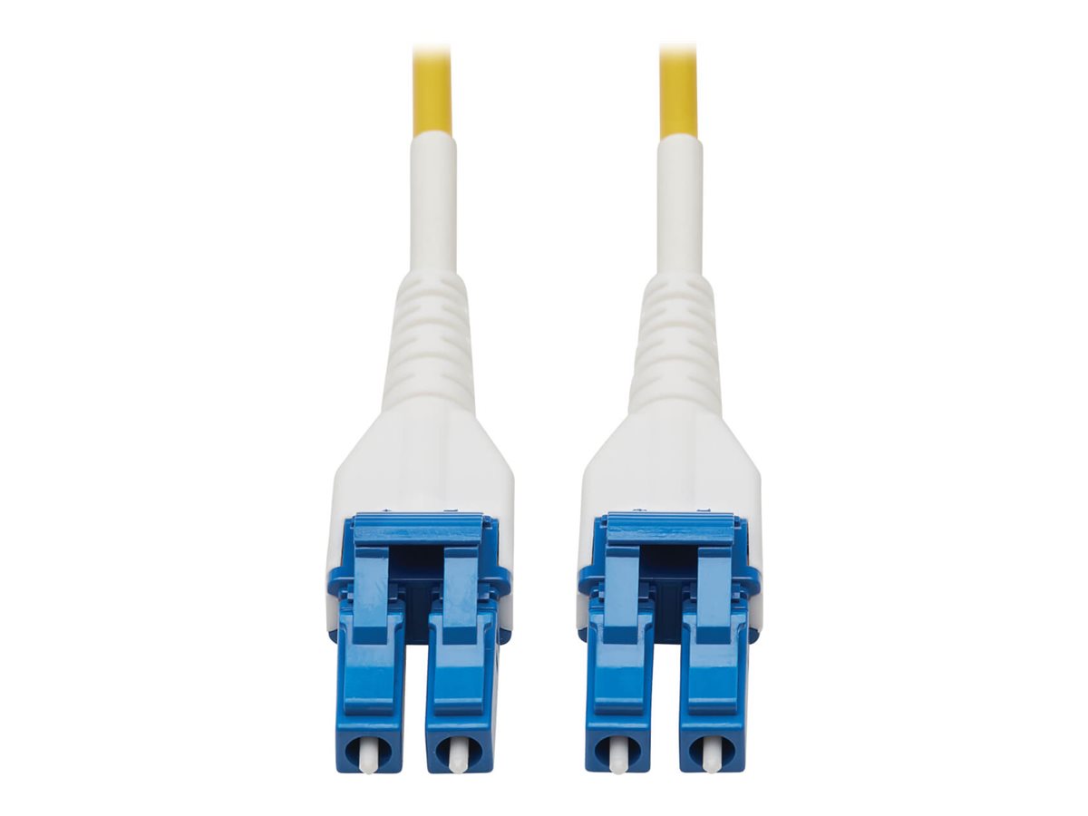 Eaton Tripp Lite Series 100G Duplex Singlemode 9/125 OS2 Armored Fiber Optic Cable (LC/LC Duplex M/M), LSZH, Yellow, 100 m (328 ft.)