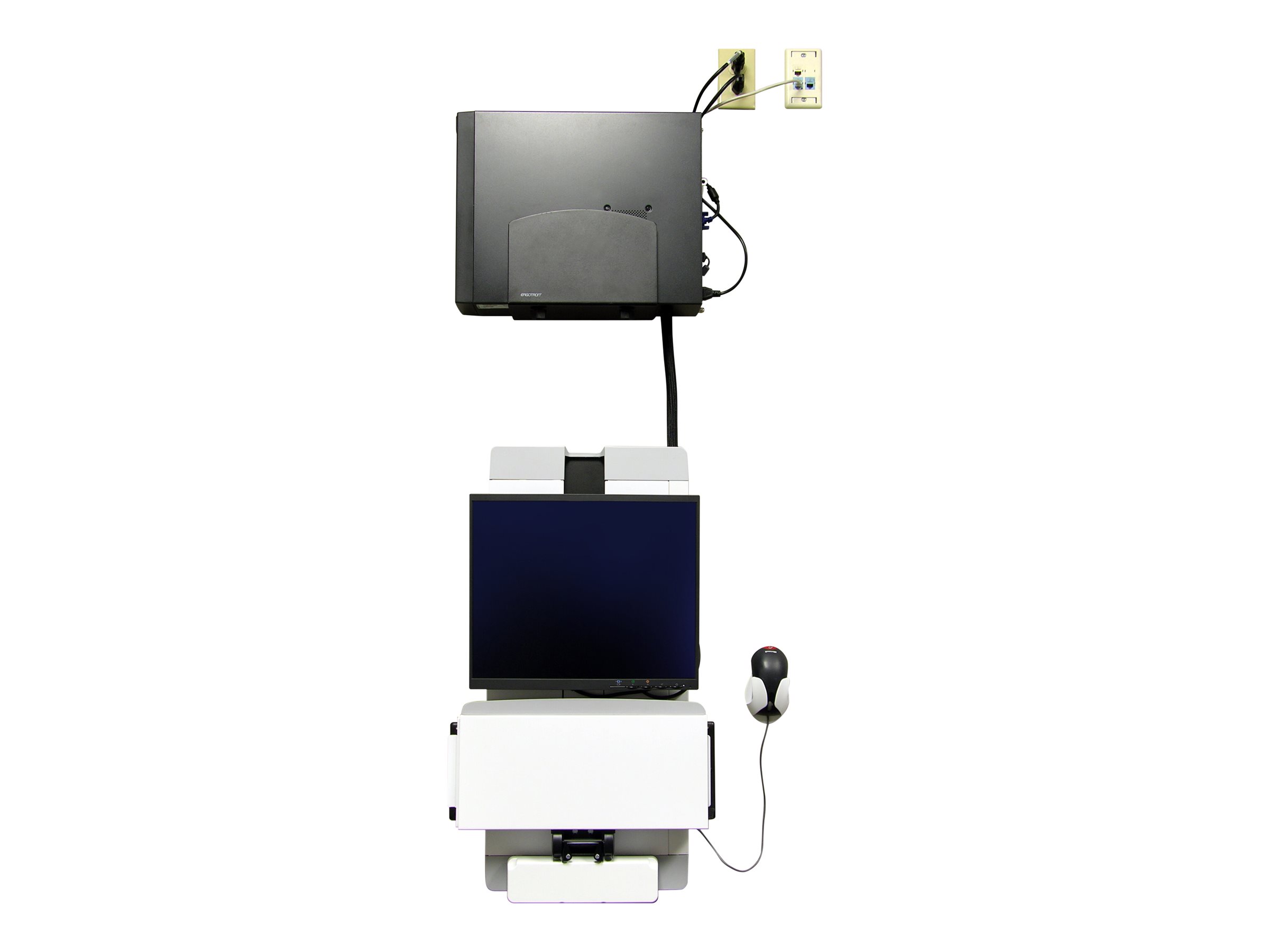 Ergotron Vertical Lift Auto-Retracting Keyboard Kit keyboard mounting Usage / lifestyle Left-angle 72755