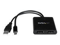 StarTech.com 2-Port Multi Monitor Adapter, Mini DisplayPort 1.2 to DisplayPort MST Hub, Dual 4K 30Hz, Windows Extended Deskto