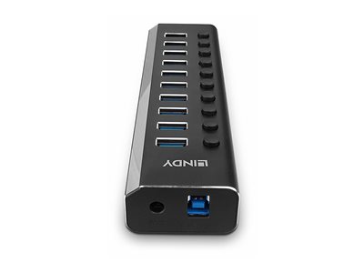 LINDY 10 Port USB 3.0 Hub with On/Off Sw