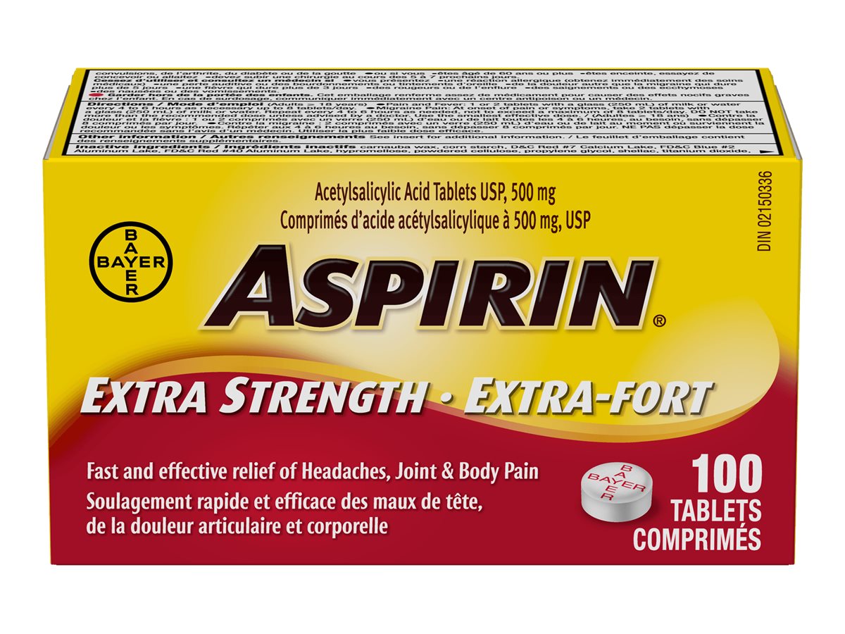 ASPIRIN Extra Strength Tablets - 500mg - 100s