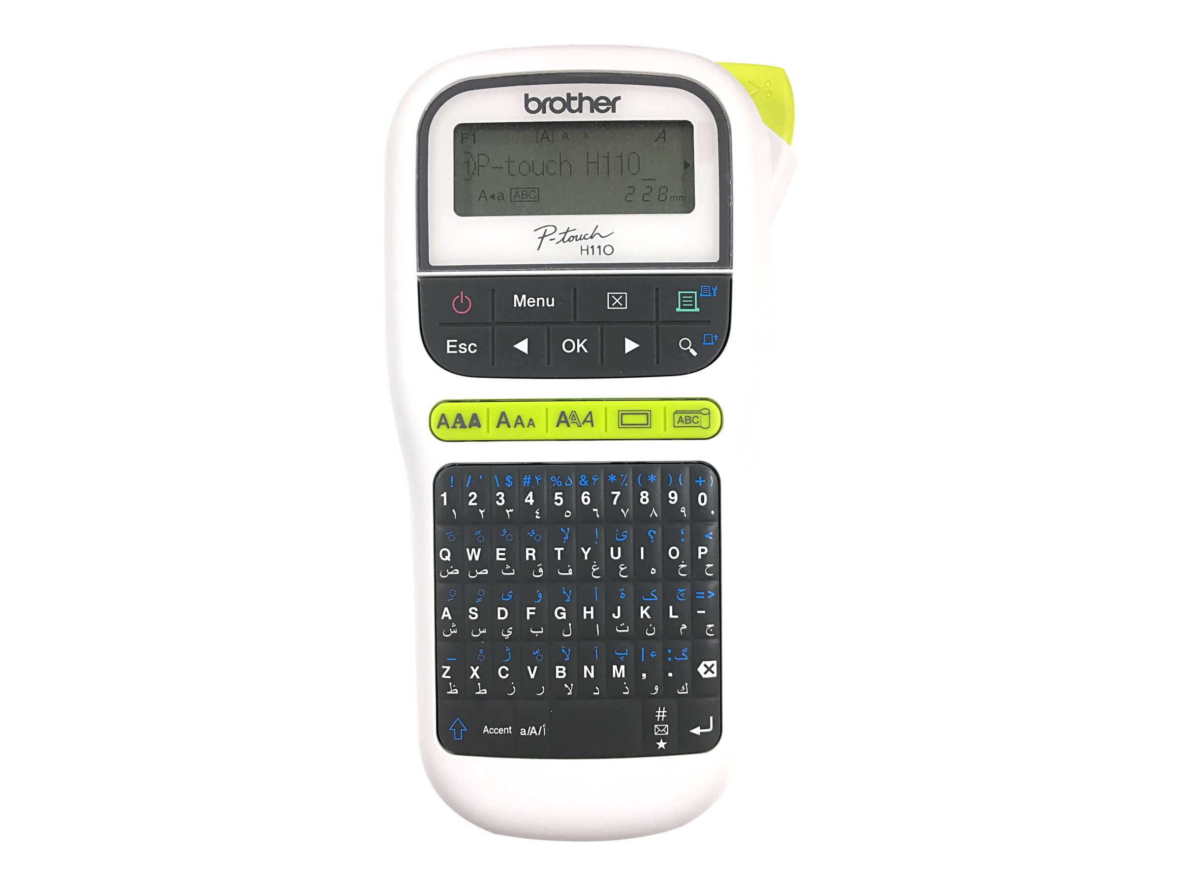 Brother P-Touch PT-H110 labelmaker B/W thermal Product shot Right-angle 80000
