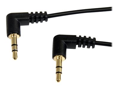 StarTech.com 3 ft Slim 3.5mm Right Angle Stereo Audio Cable - M/M (MU3MMS2RA)
