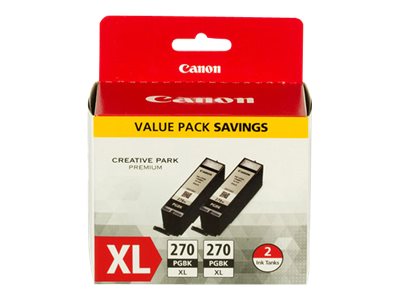 Canon PGI-270 XL Twin Pack 2-pack XL pigmented black original ink tank 