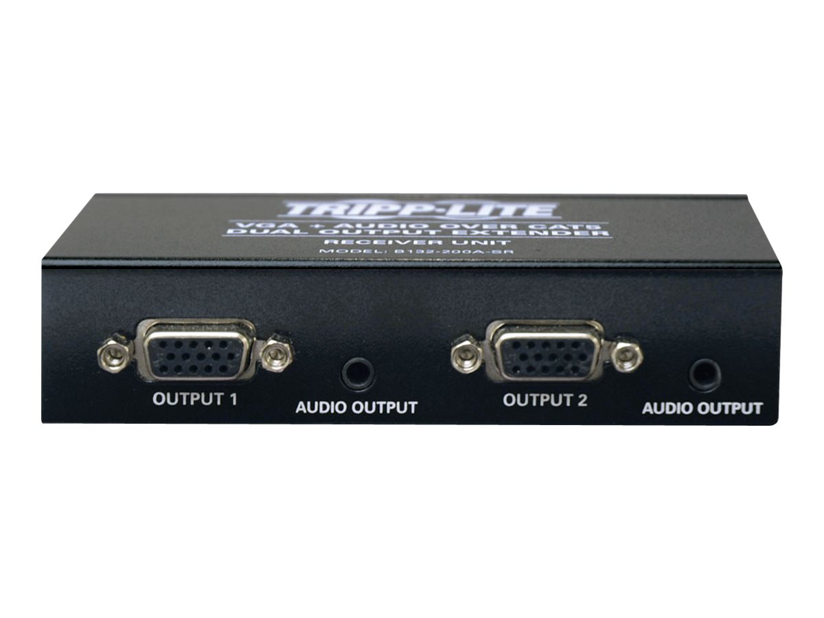 Tripp Lite Dual VGA & Audio over Cat5/Cat6 Video Extender Receiver EDID 300'