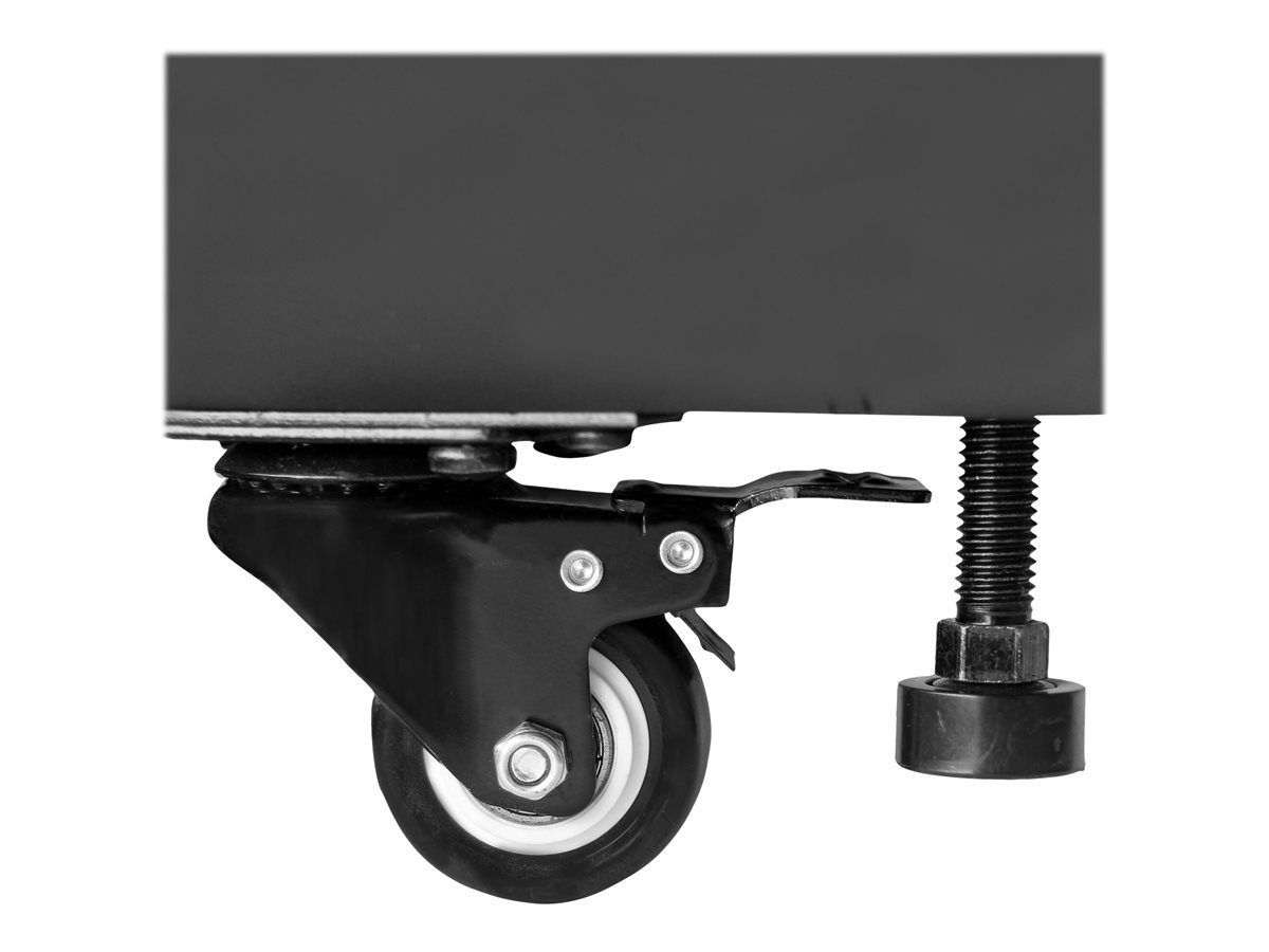 StarTech.com 22U Server Rack Cabinet with secure locking door - 4 Post Adjustable Depth (5.5" to 28.7") - 1768 lb capacity - 19 inch Portable Network Equipment Enclosure on wheels/casters (RK2236BKF) - rozvaděč stojanový - 22U – foto 6