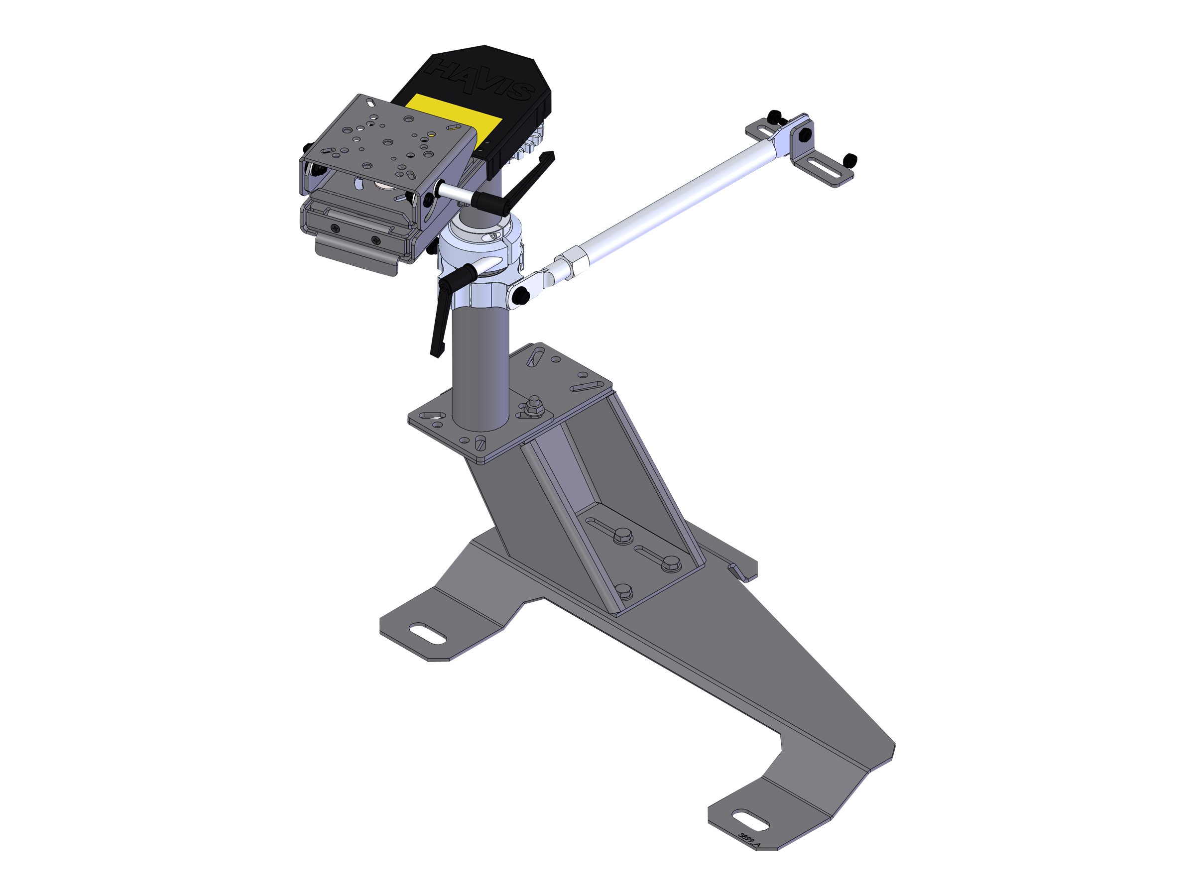 Havis - Mounting kit (support arm, adapter plate, pole mount, top offset platform, motion device, base, docking station, offset bracket, slide-out locking swing arm)