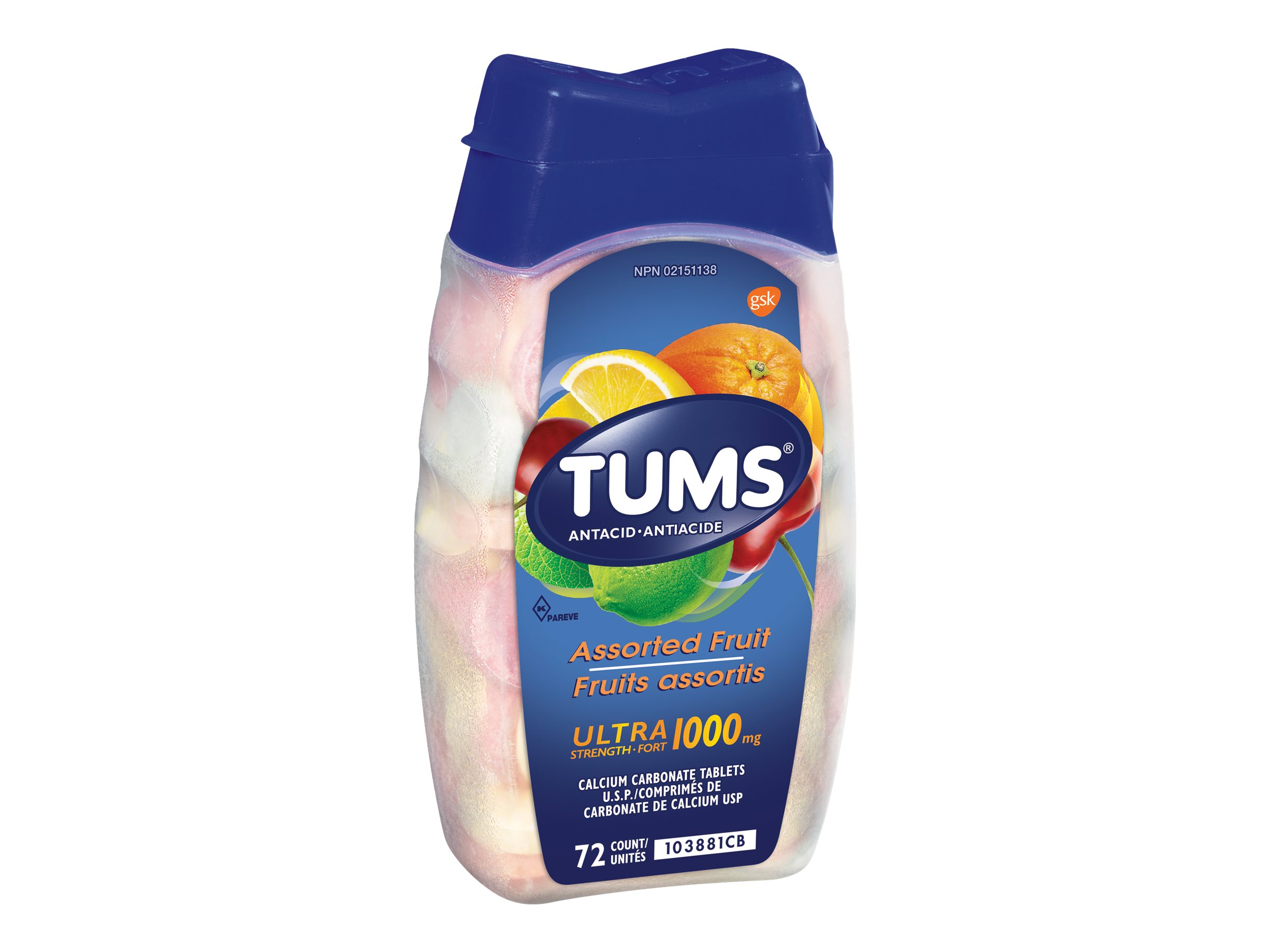 Tums Ultra - Assorted Fruit Flavours - 72s