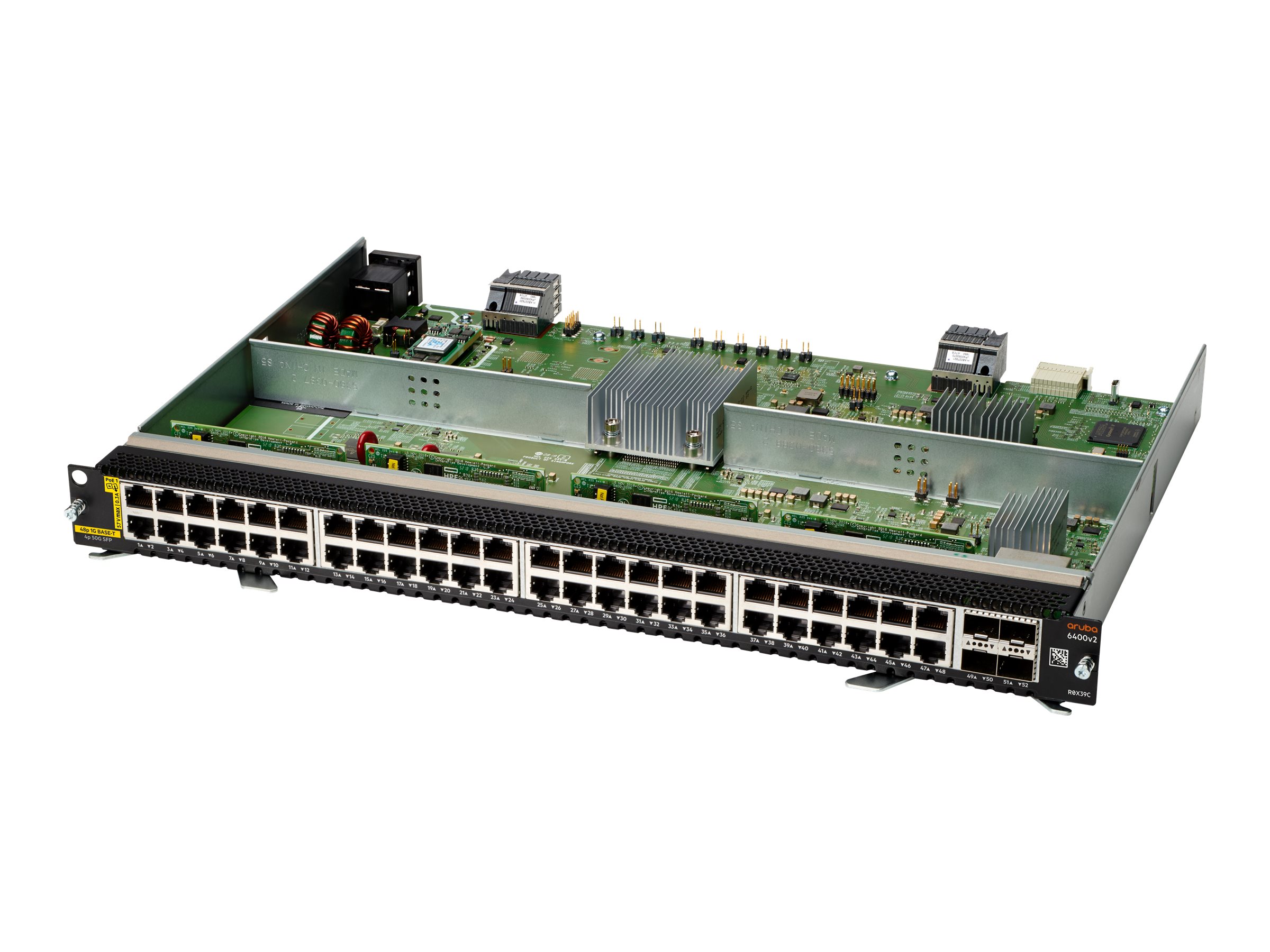 HPE Aruba 6400 48-port 1GbE Class 4 PoE and 4-port SFP56 v2 Module
