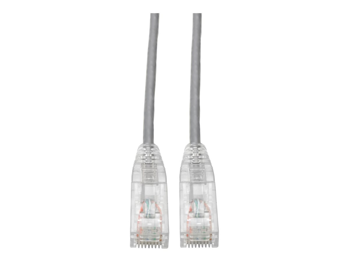Eaton Tripp Lite Series Cat6 Gigabit Snagless Slim UTP Ethernet Cable (RJ45 M/M), PoE, Gray, 2 ft. (0.61 m)
