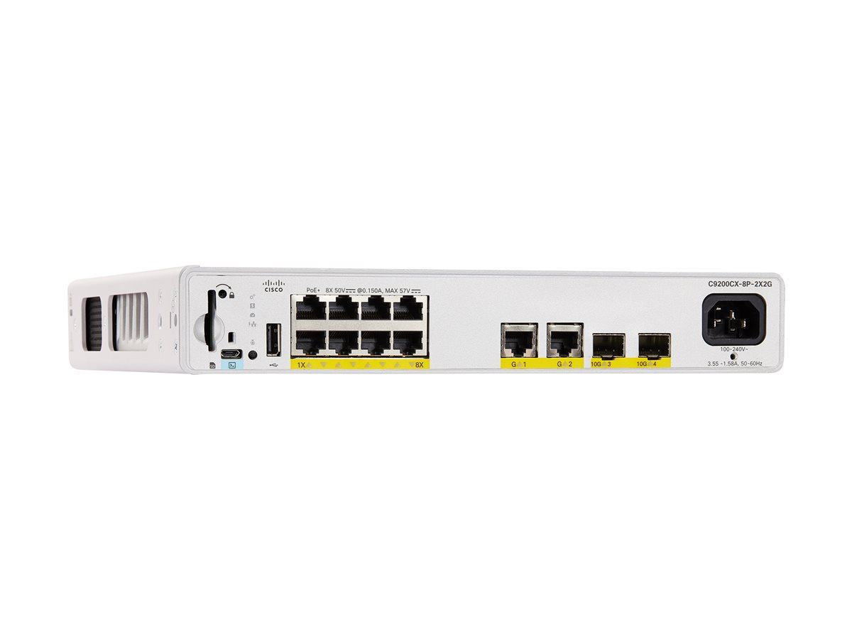 Cisco Catalyst 9200CX - Network Essentials - přepínač - kompaktní - 8 porty - řízený - Lze montovat do rozvaděče – foto 3