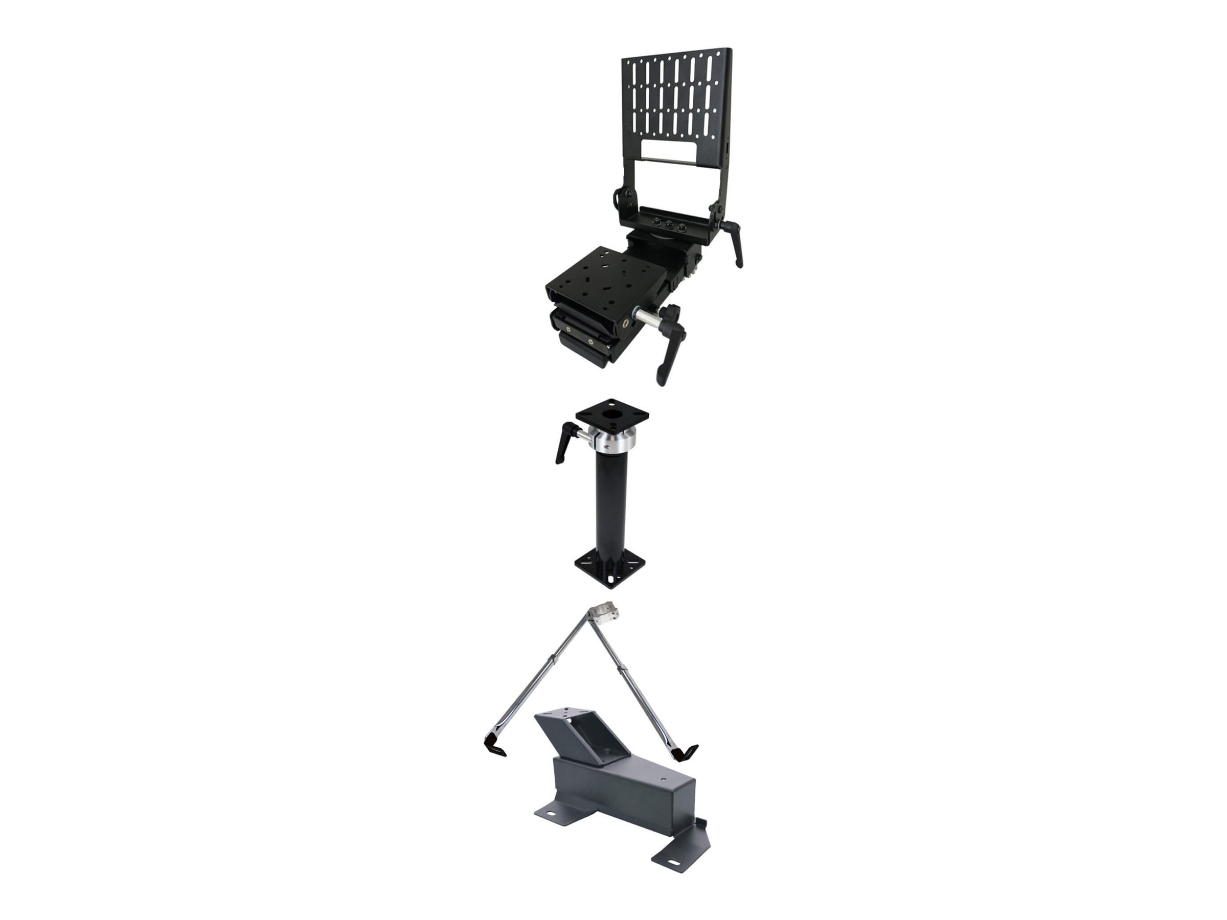 Havis Premium - Mounting kit (heavy duty vehicle specific base plate, heavy duty pole with height adjust handle, keyboard mount, motion device, stability support arm, telescopic pole, side support arm)